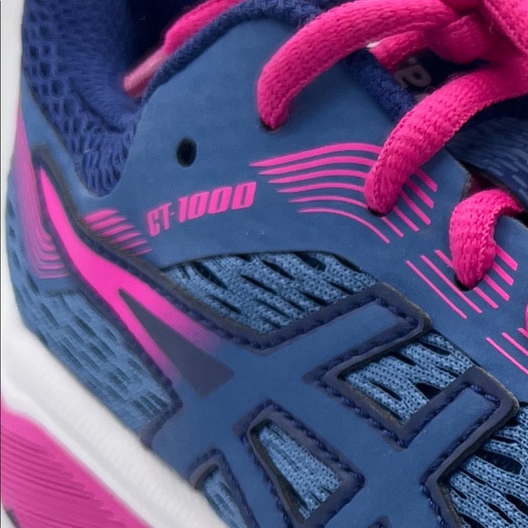 ASICS GT-1000 7 GS Running Shoes 1014A005-400 Azure/Purple size 4y - Picture 5 of 8